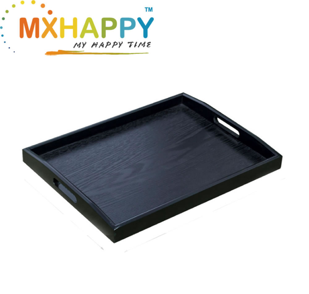 View:Black Wood Food Serving Tray