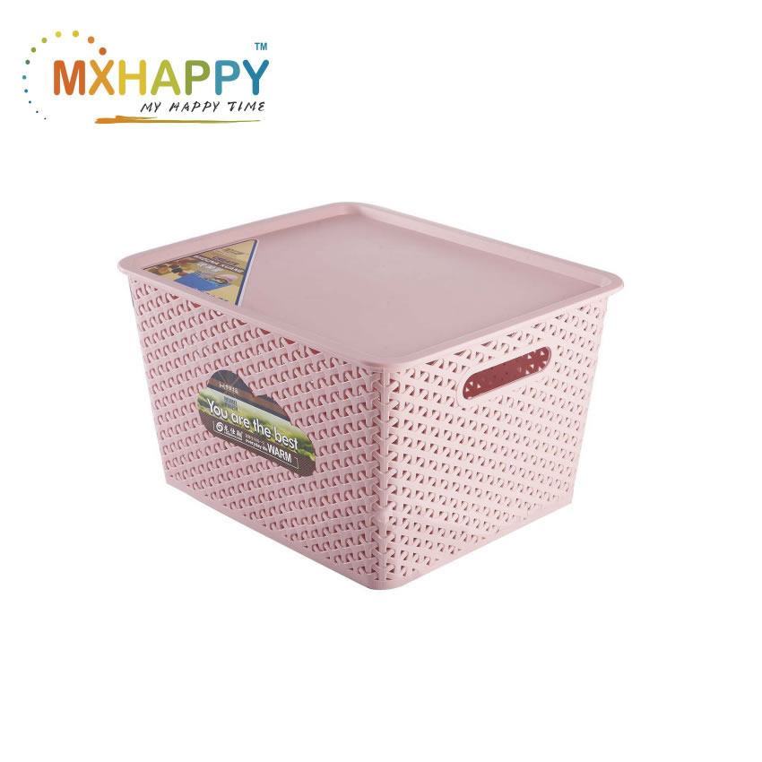 View:Pink Plastic Storage Basket  Box