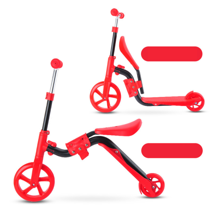 Scooter Height Adjustable Lean to Steer PU Wheels 3 Wheel