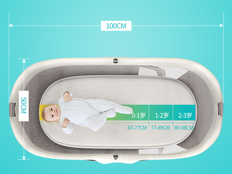 Baby Sleeping Nest Bed Braided Soft etachable Portable Crib