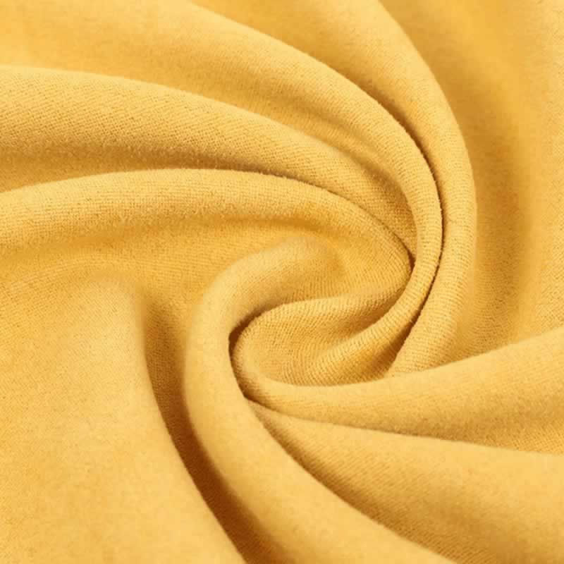 Polyester Spandex Microfiber Brushed Knitted Suede Fabric