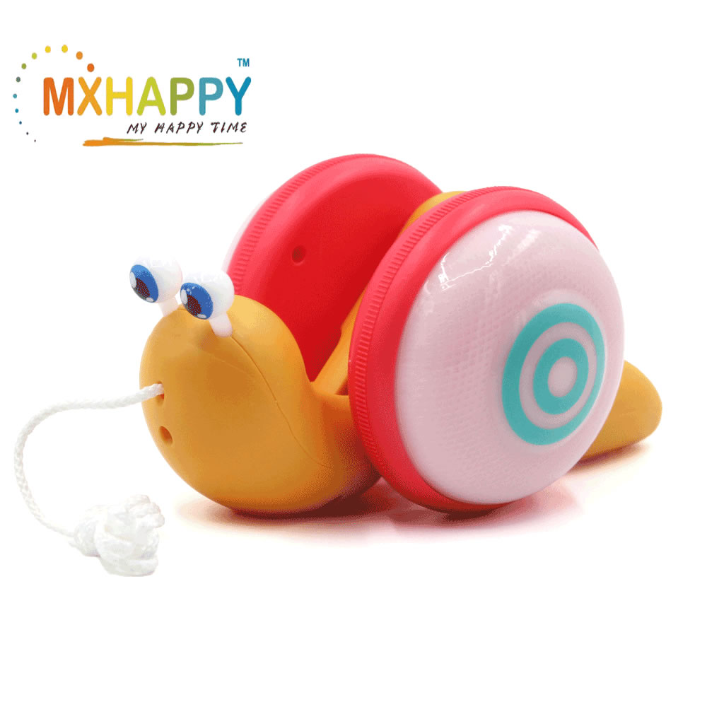 View:Toddler Rope Pull Snail drag rope walk Toy