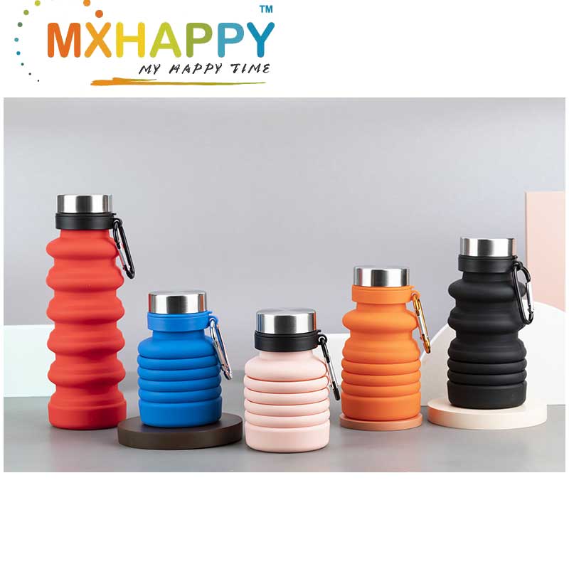 View:Fitness Foldable Silicone Sports Water Bottle