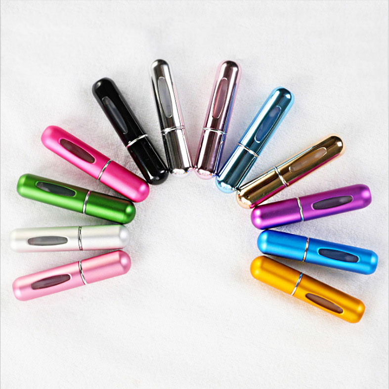 5ml mini bottom-fillable self-pump portable sub-bottling perfume spray bottle