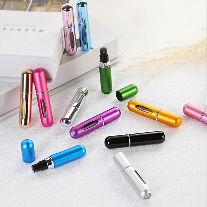 5ml mini bottom-fillable self-pump portable sub-bottling perfume spray bottle