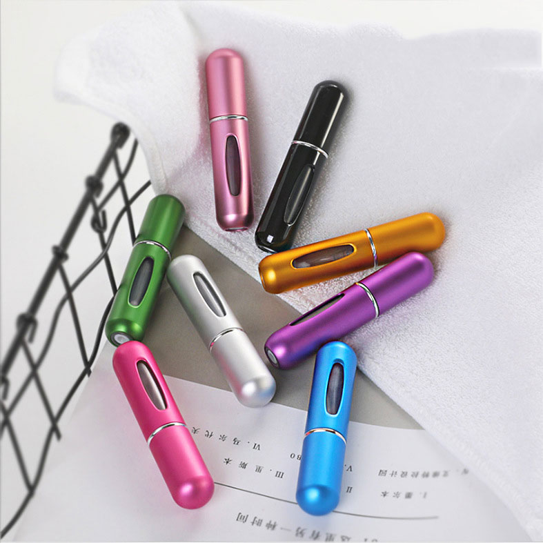 5ml mini bottom-fillable self-pump portable sub-bottling perfume spray bottle