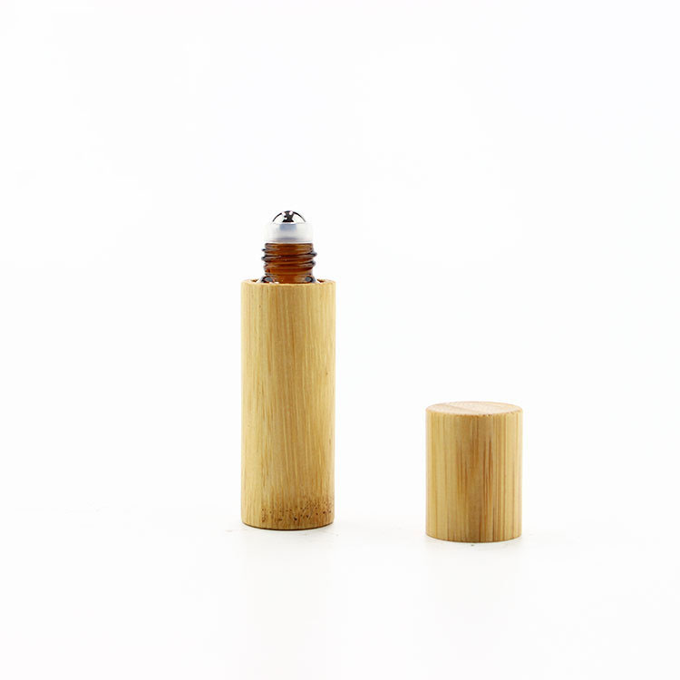 5ml brown glass liner bamboo perfume essential oil ball bottle factory direct sales