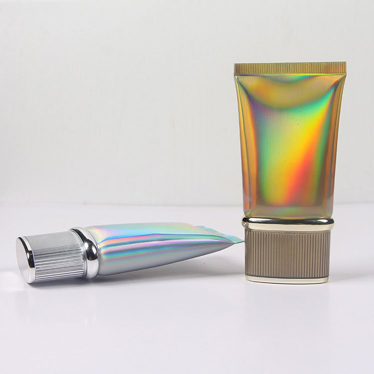 Exquisite 50ml flat cosmetic packaging material high-grade aluminum plastic tube 30ML