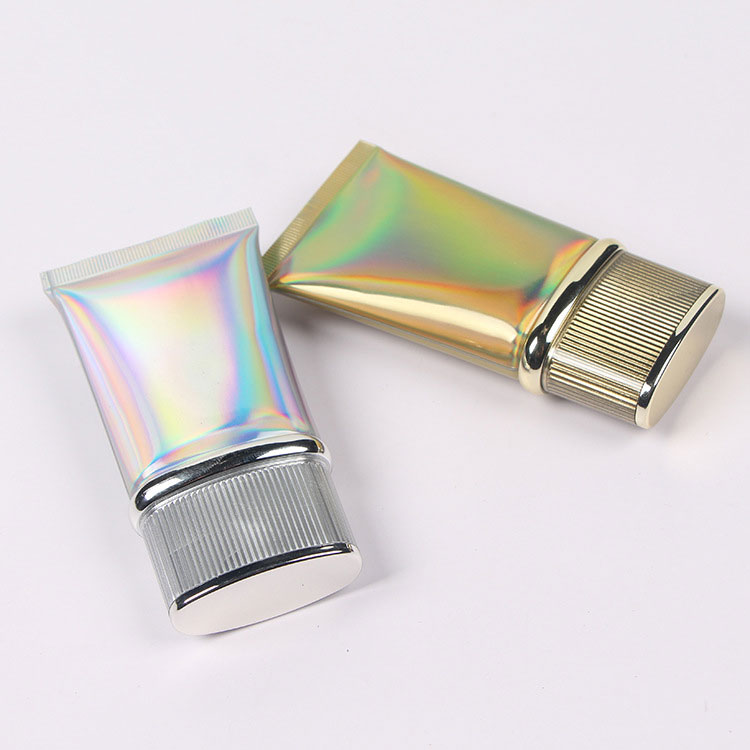 Exquisite 50ml flat cosmetic packaging material high-grade aluminum plastic tube 30ML