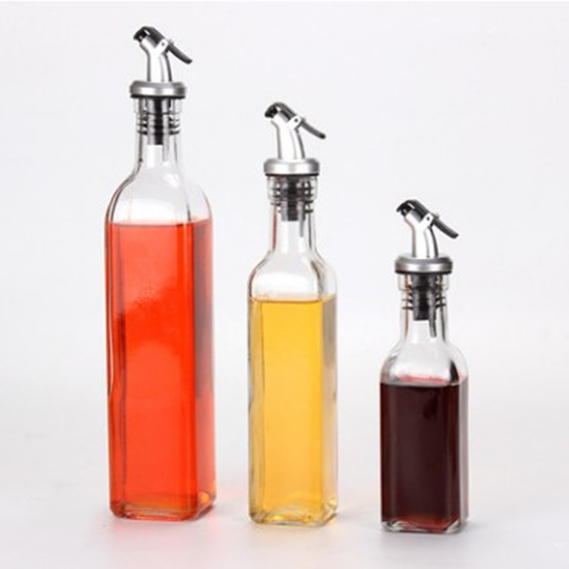 Olive oil glass bottle transparent sesame oil sauce vinegar cooking wine bottle sesame oil bottle 250ML 500ML