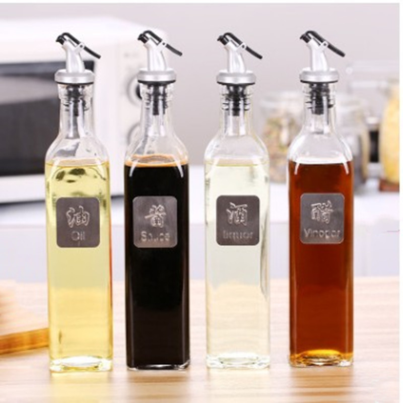 Olive oil glass bottle transparent sesame oil sauce vinegar cooking wine bottle sesame oil bottle 250ML 500ML