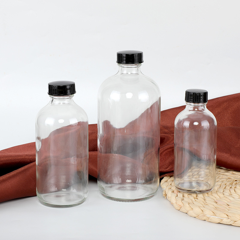 Transparent Boston reagent bottle 500ml stock solution divided into glass bottle press spray bottle oral liquid bottle