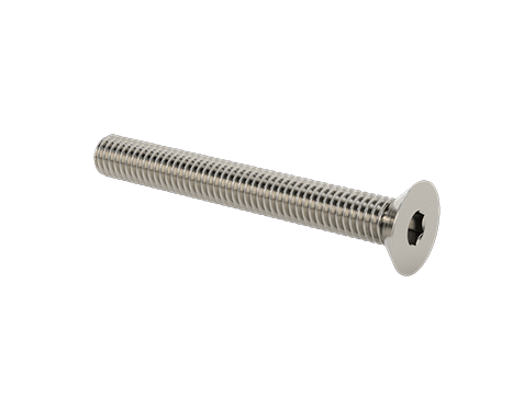 18-8 Stainless Steel Hex Drive Flat Head Screw, M3 x 0.5 mm Thread, 25 mm Long