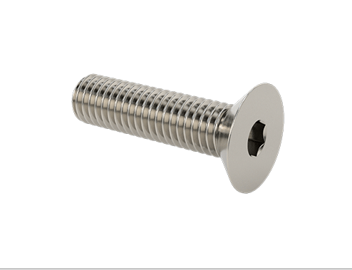 18-8 Stainless Steel Hex Drive Flat Head Screw, M5 x 0.8 mm Thread, 20 mm Long