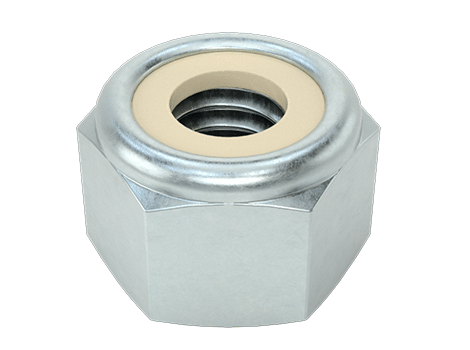 High-Strength Steel Nylon-Insert Locknut, Class 10, Zinc Plated, M4 x 0.7 mm Thread, 5 mm High