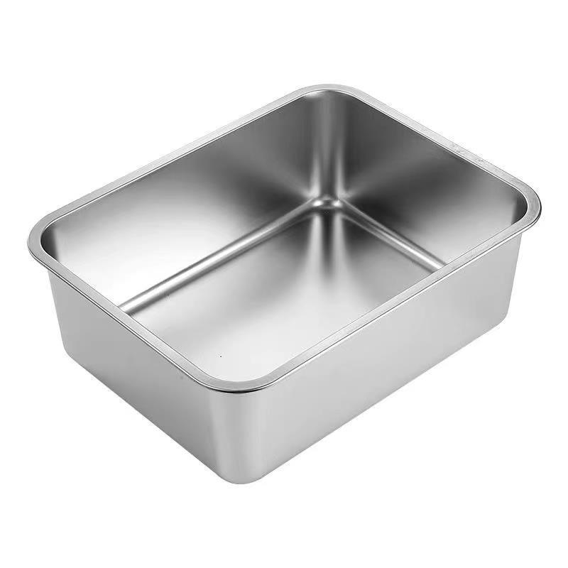 Drain tray stainless steel square basin rectangular
