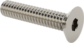 Stainless Steel Hex Drive Flat Head Screw, M2.5x10mm Thread, 10mm LongFHCS_M2.5-0.45x10_SS_N