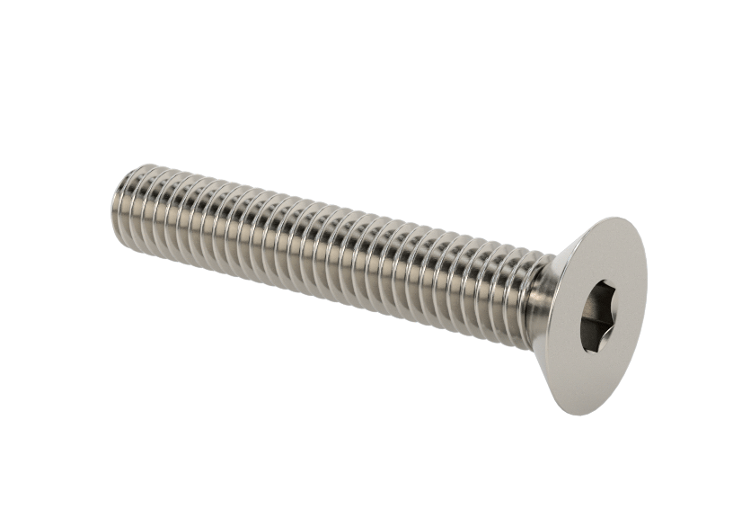 View:Stainless Steel 304  Hex Drive Flat Head Screw, M3x 0.45 mm Thread, 18mm Long