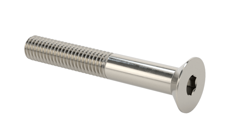 View:Stainless Steel 304  Hex Drive Flat Head Screw, M3x 0.45 mm Thread, 22mm Long