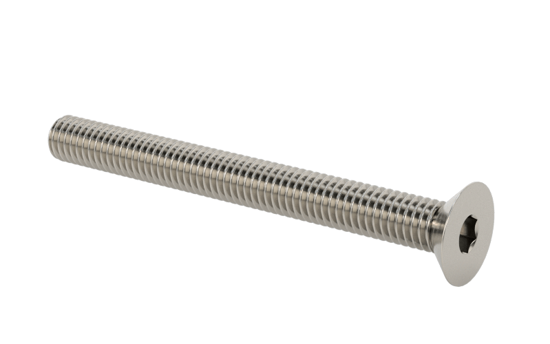 Stainless Steel 304  Hex Drive Flat Head Screw, M3x 0.45 mm Thread, 30mm Long