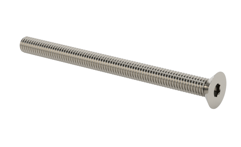 View:Stainless Steel 304  Hex Drive Flat Head Screw, M3x 0.45 mm Thread, 4 0mm Long