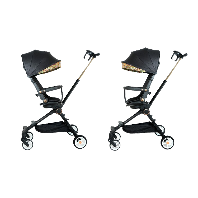 Seatable, lying flat, foldable, lightweight two-way outdoor baby stroller