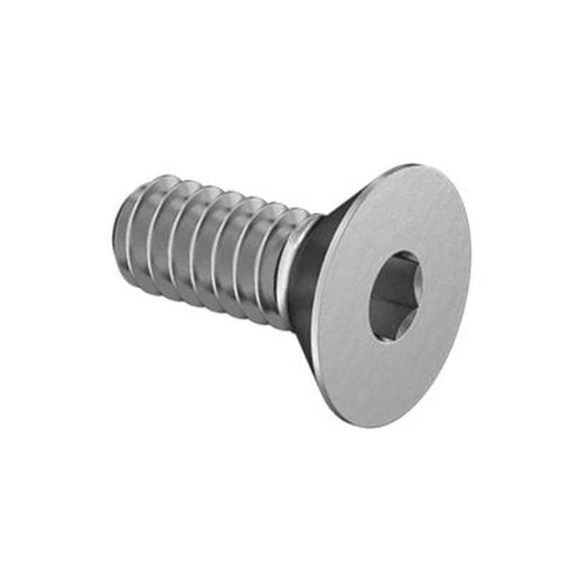 Stainless Steel 304  Hex Drive Flat Head Screw, M5x 0.8 mm Thread, 25mm Long