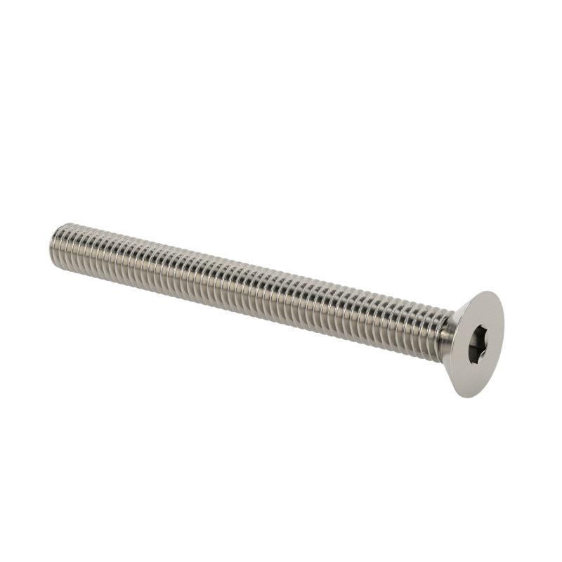 Stainless Steel 304  Hex Drive Flat Head Screw, M3x 0.5 mm Thread, 50 mm Long