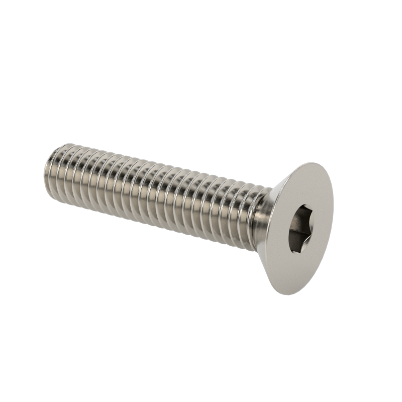 Stainless Steel 304  Hex Drive Flat Head Screw, M3x 0.5 mm Thread, 14 mm Long