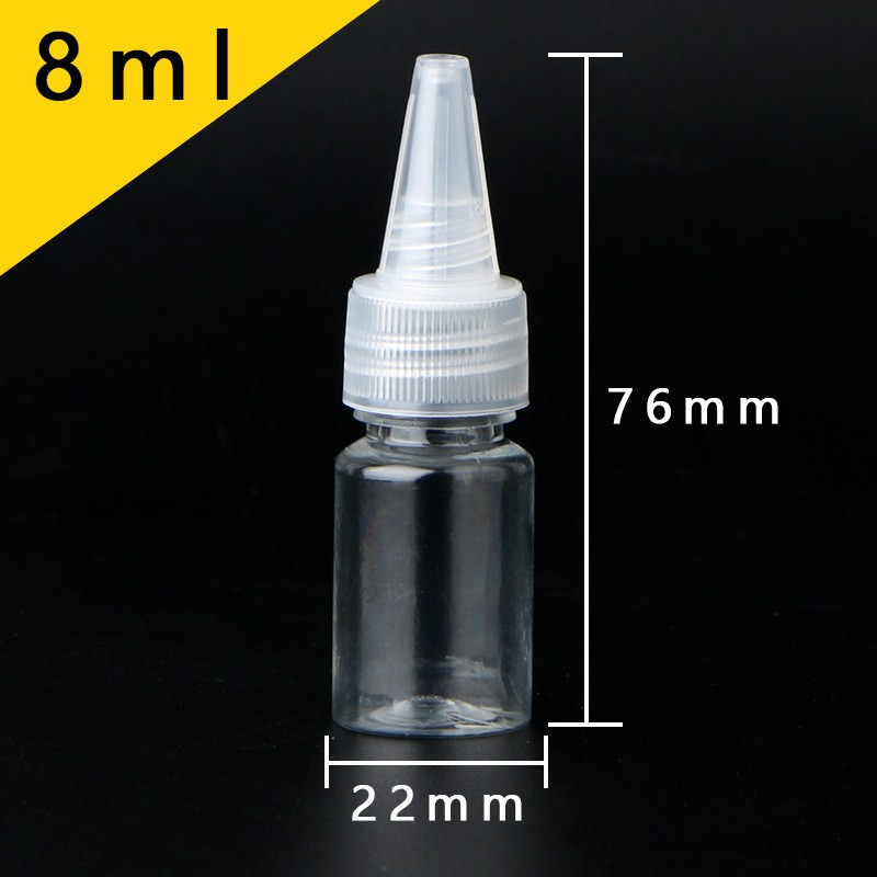 8ml pointed bottle PET transparent plastic bottle