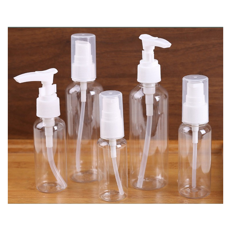 100ml PET transparent plastic travel portable press lotion bottle