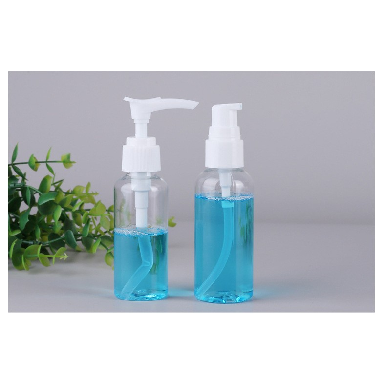 50ml PET transparent plastic travel portable press lotion bottle