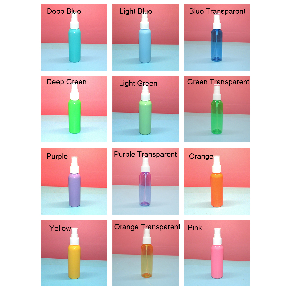 60ml color pet plastic bottle spray bottle glasses care cleaning liquid cosmetics perfume small spray bottle