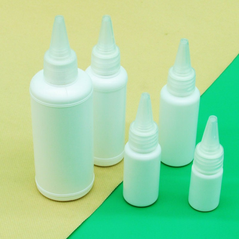 50ml White pointed plastic bottle Squeeze bottle Glue lotion dripping bottle Dispensing bottle