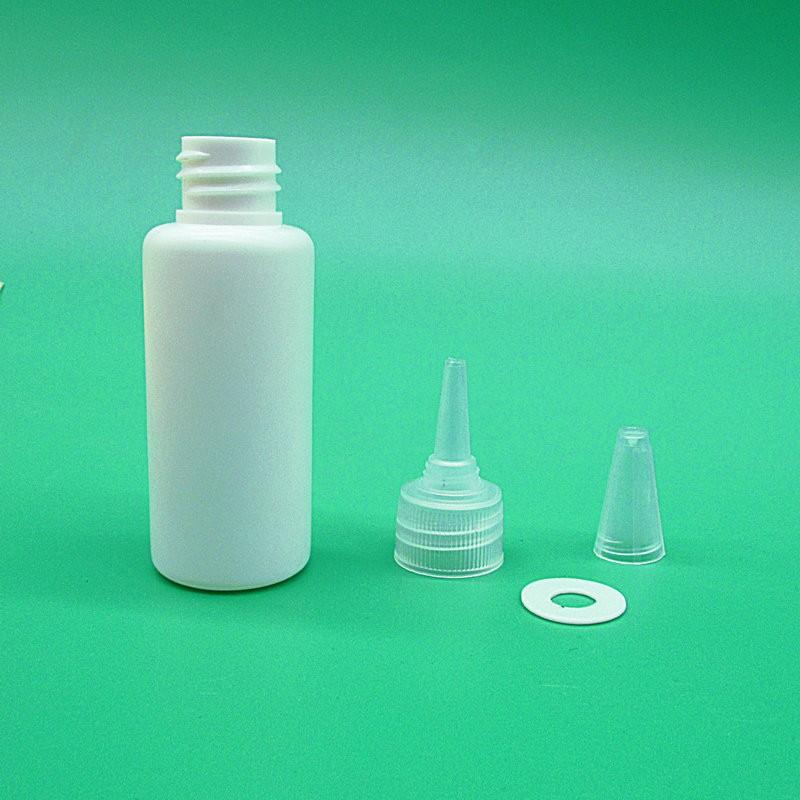 50ml White pointed plastic bottle Squeeze bottle Glue lotion dripping bottle Dispensing bottle