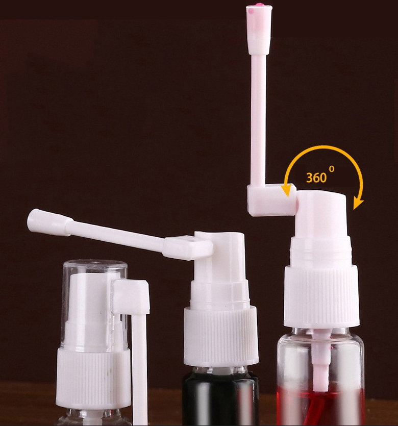 50ml Rocker spray bottle rotating elephant trunk plastic products spray bottle fine mist nasal spray oral transparent white PET