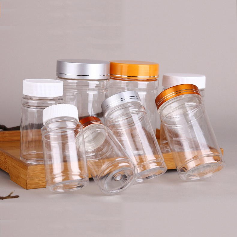 300ml Transparent Plastic Bottle Wide Mouth Packaging Bottle ﻿