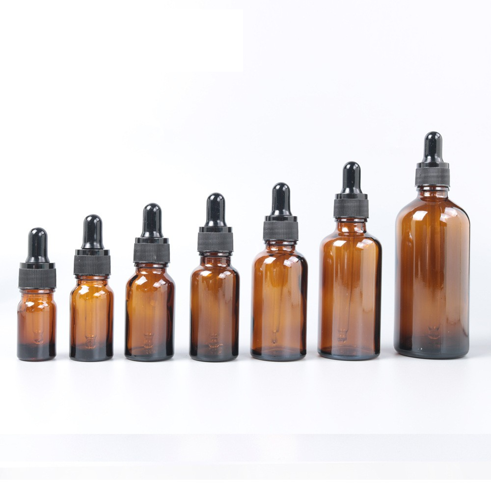 5ml Glass dropper bottle Brown essential oil bottle Frosted glass bottle Rubber tip dropper bottle Essential oil sub bottle perfume sample bottle