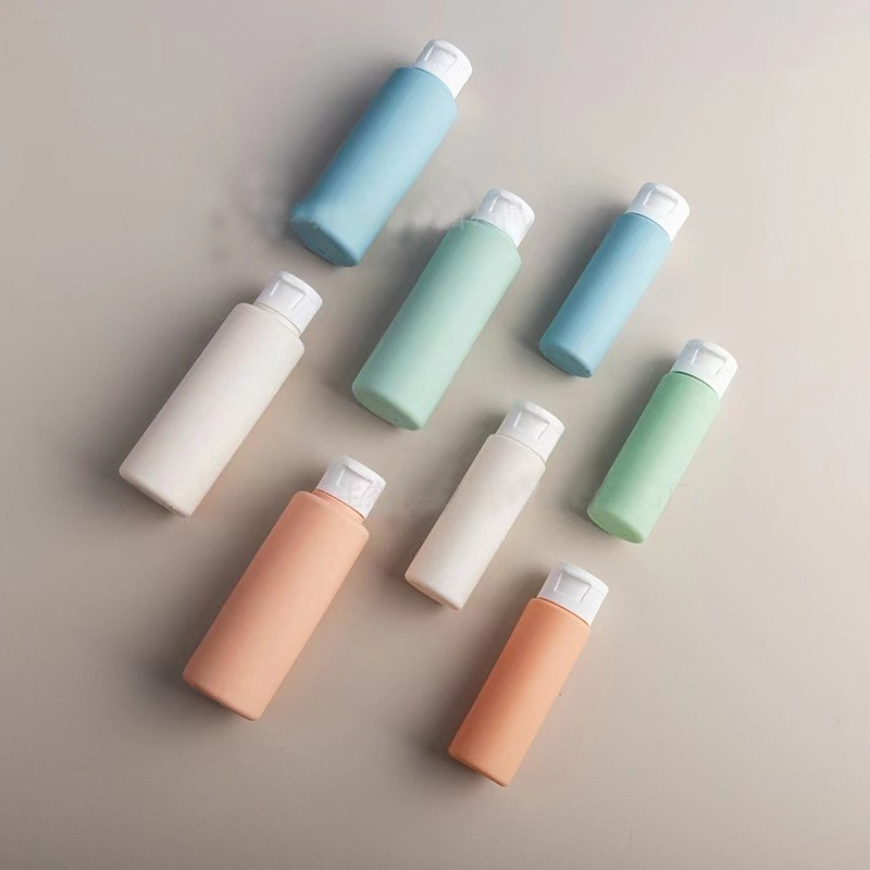 100ml travel clamshell squeeze bottle cosmetics lotion flocking bottle sunscreen shampoo bottle set