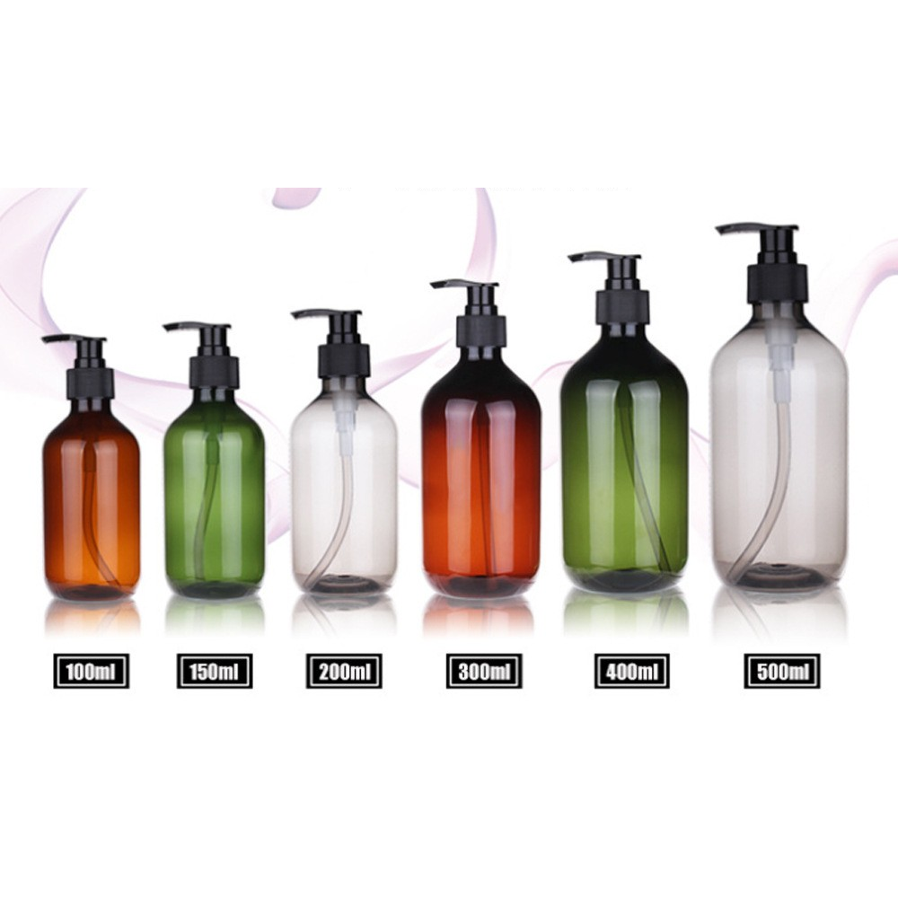 PET long neck lotion press bottles