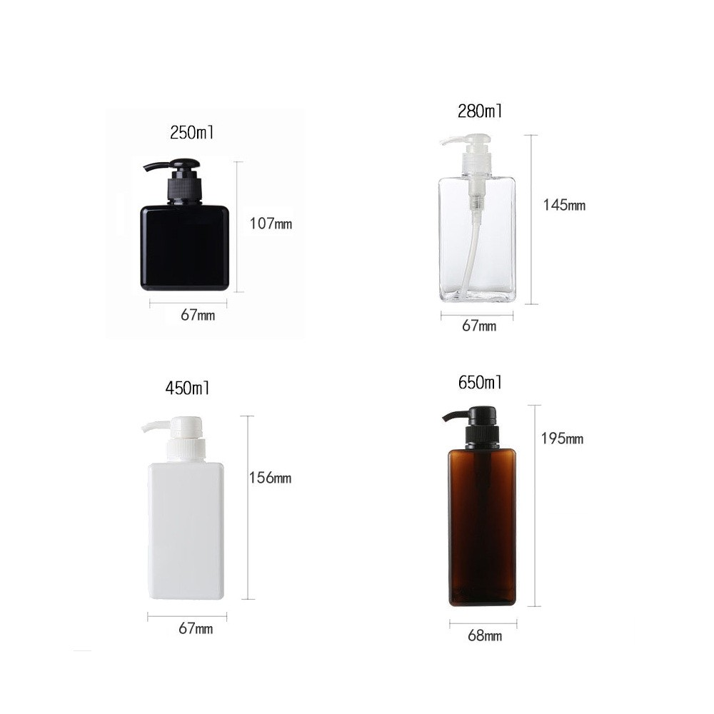 280ml PETG lotion bottle Square bottle