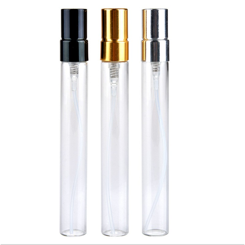 10ml Transparent tube pulling frosted glass spray head press bottle perfume bottle makeup sub bottle eye cream spray bottle