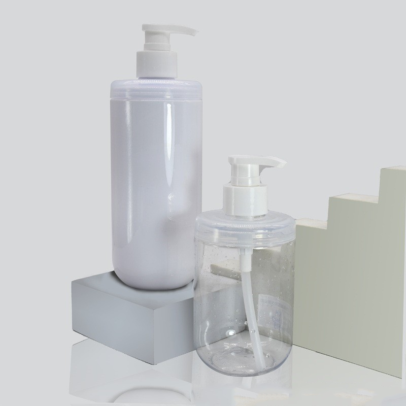 300ml cylindrical shampoo bottle, press type shower gel bottle, 300ml plastic PET body lotion dispensing bottle