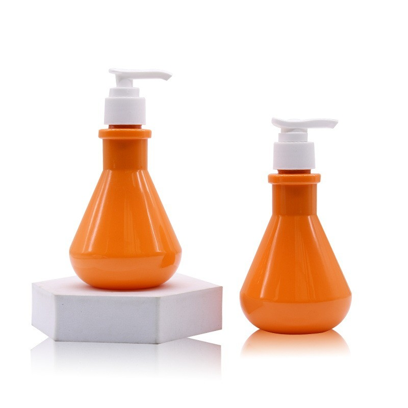 200ml orange plastic bottle