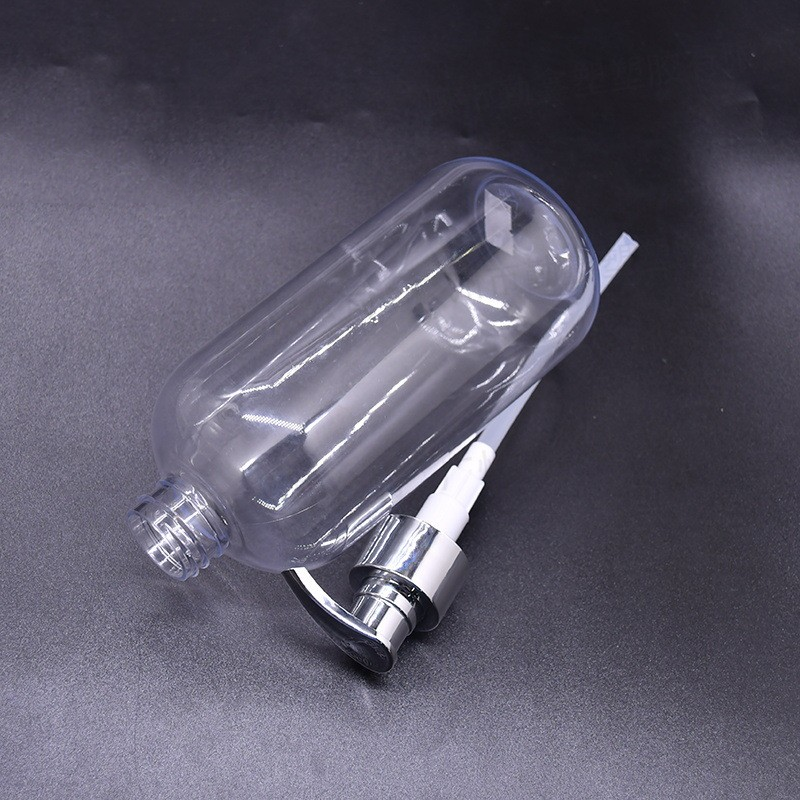 500ml transparent lotion press bottle