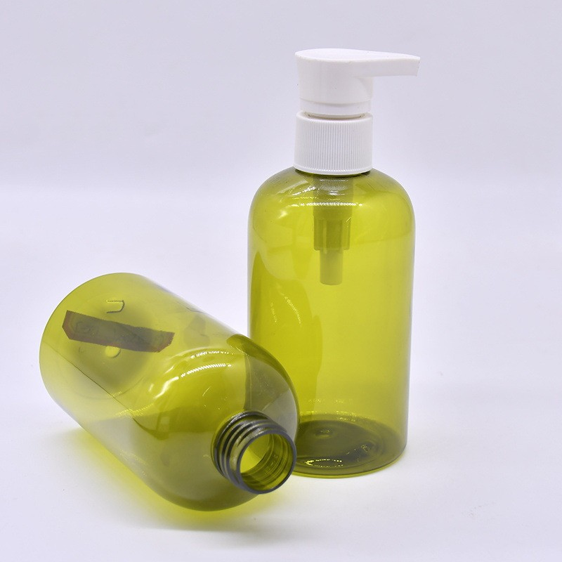 250ml round shoulder shower gel bottle plastic PET pressure bottle