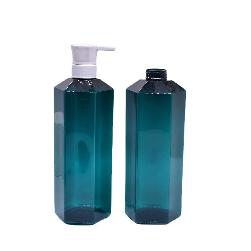 800ml PET transparent blue washing bottle