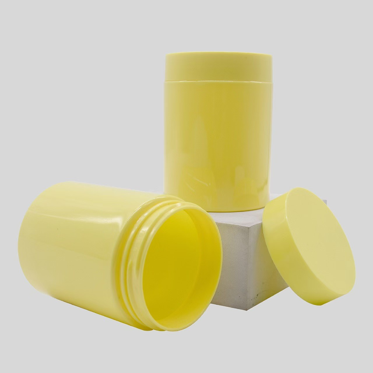 150ml yellow cream bottle wide mouth cosmetic bottle