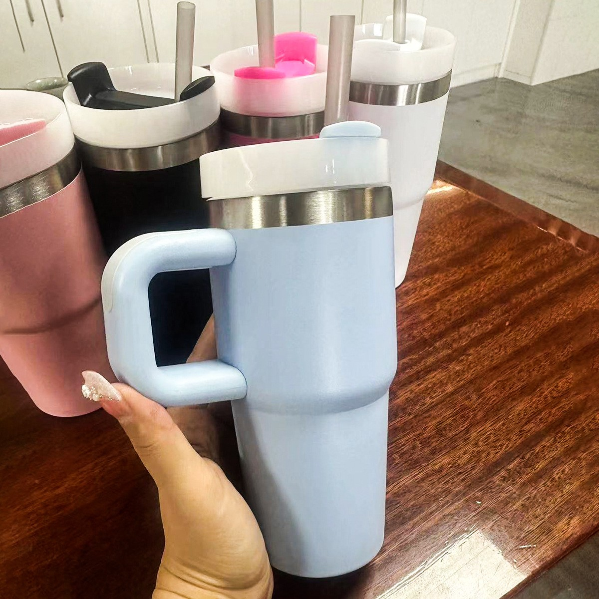 14oz steel insulated cup, straw, ice cream cup