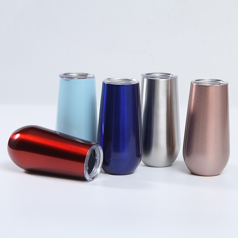 6oz egg insulated glass U-shaped egg shaped glass beer glass printed